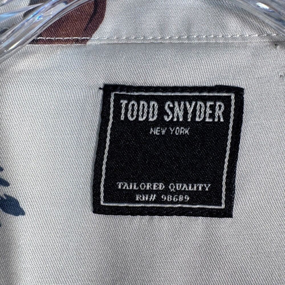 Todd Snyder Camp Shirt Mens XL White Loop Collar Diver Tencel Pocket Untucked - Picture 3 of 11